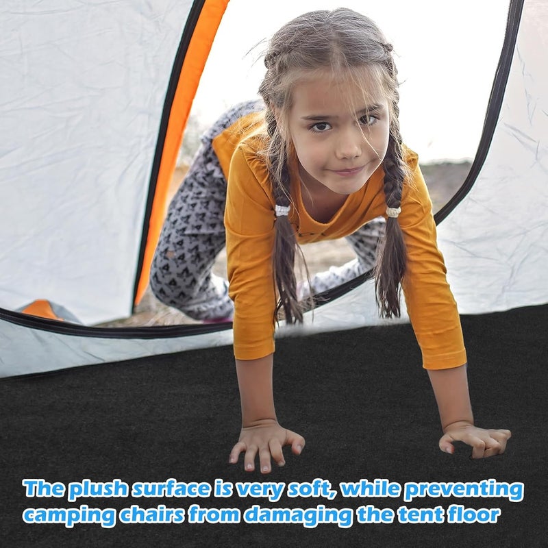 Emsiok Camping Tent Carpet Mat, Large Picnic Blanket Waterproof Outdoor Camping Rugs Keeps You Warm & Dry Felt Tents Floor Mat with Storage Strap and Stakes for Hiking Lawn Inside Outside Tents, 6.2 X 5 Ft - Image 5